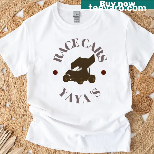 Typography graphic saying 'Race Car Yayas' for racing enthusiasts