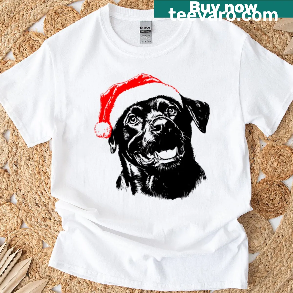 Illustration of a Rottweiler dog on a t-shirt — on a men's t-shirt