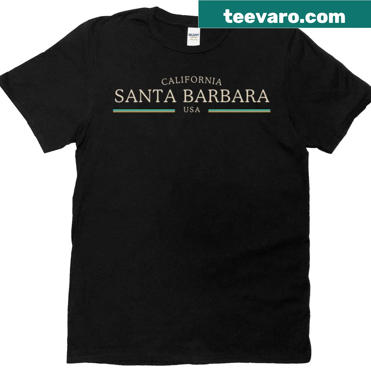 Santa Barbara California Heritage design T-shirt — on a men's t-shirt