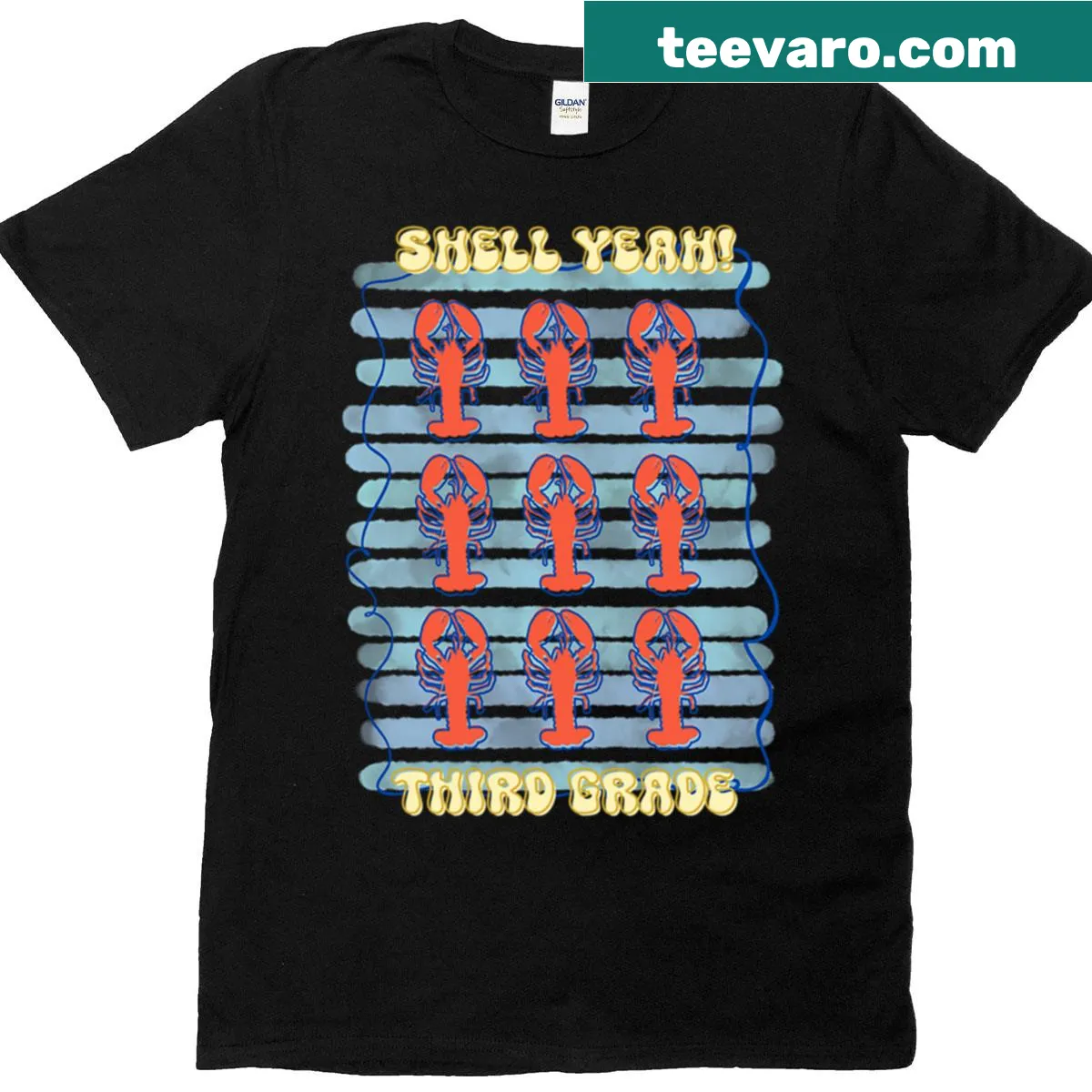 Cute lobster design with 'Shell Yeah' for teachers — on a men's t-shirt
