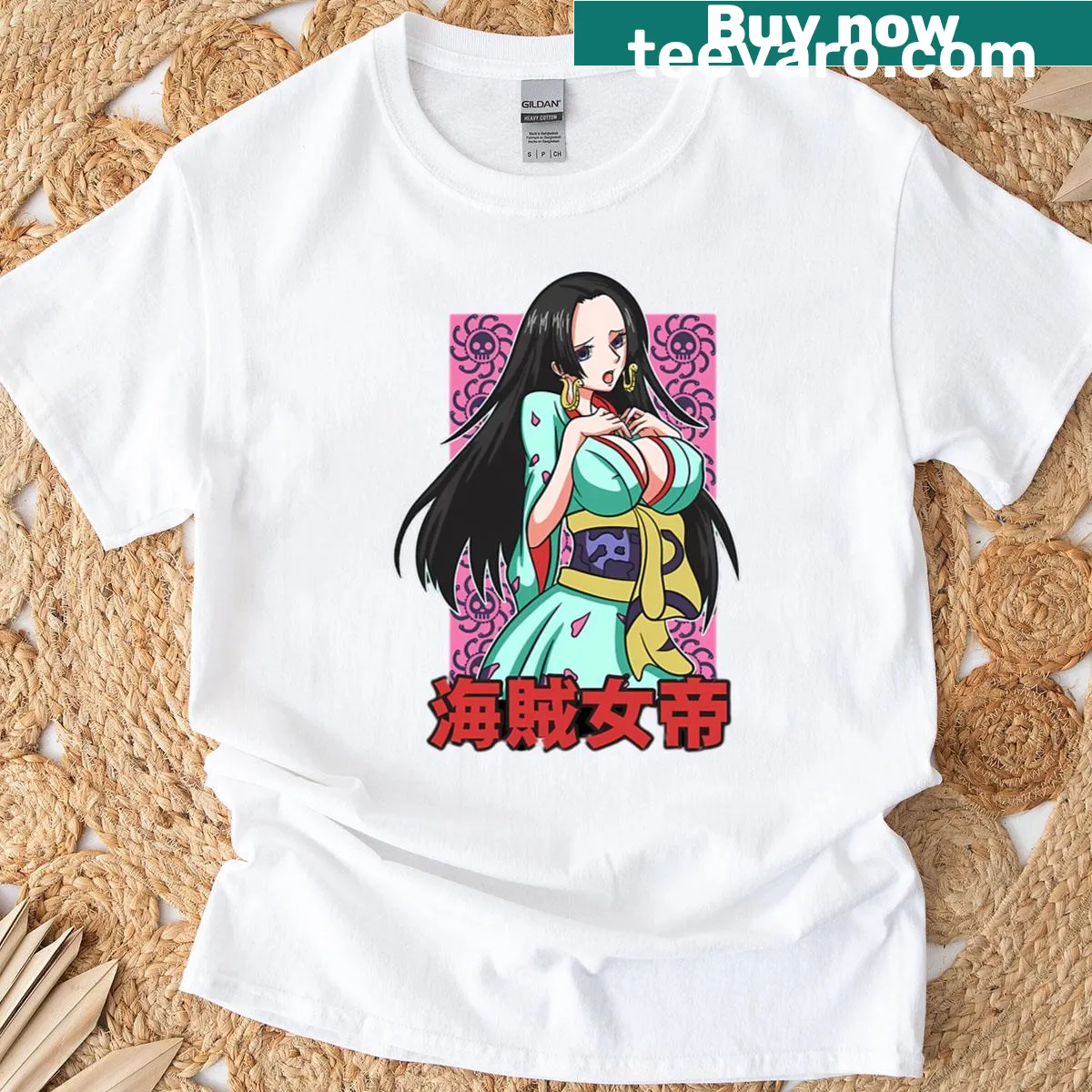 T-shirt featuring Boa Hancock, the Pirate Empress from anime — on a men's t-shirt