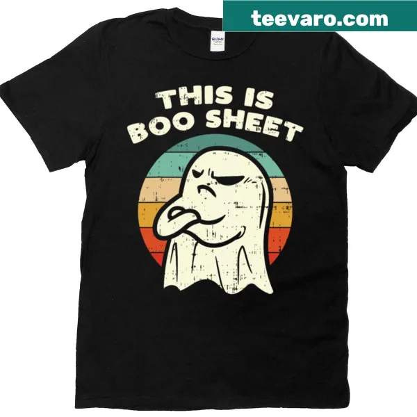 Funny ghost design with 'This Is Boo Sheet' text on a T-shirt.