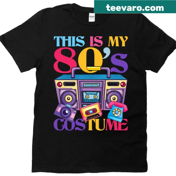 80s music-themed Halloween t-shirt with cassette costume slogan