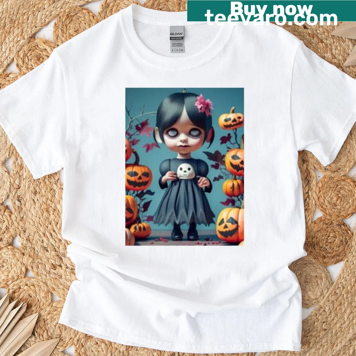 Cute Halloween shirt with whimsical designs for festive fun — on a men's t-shirt