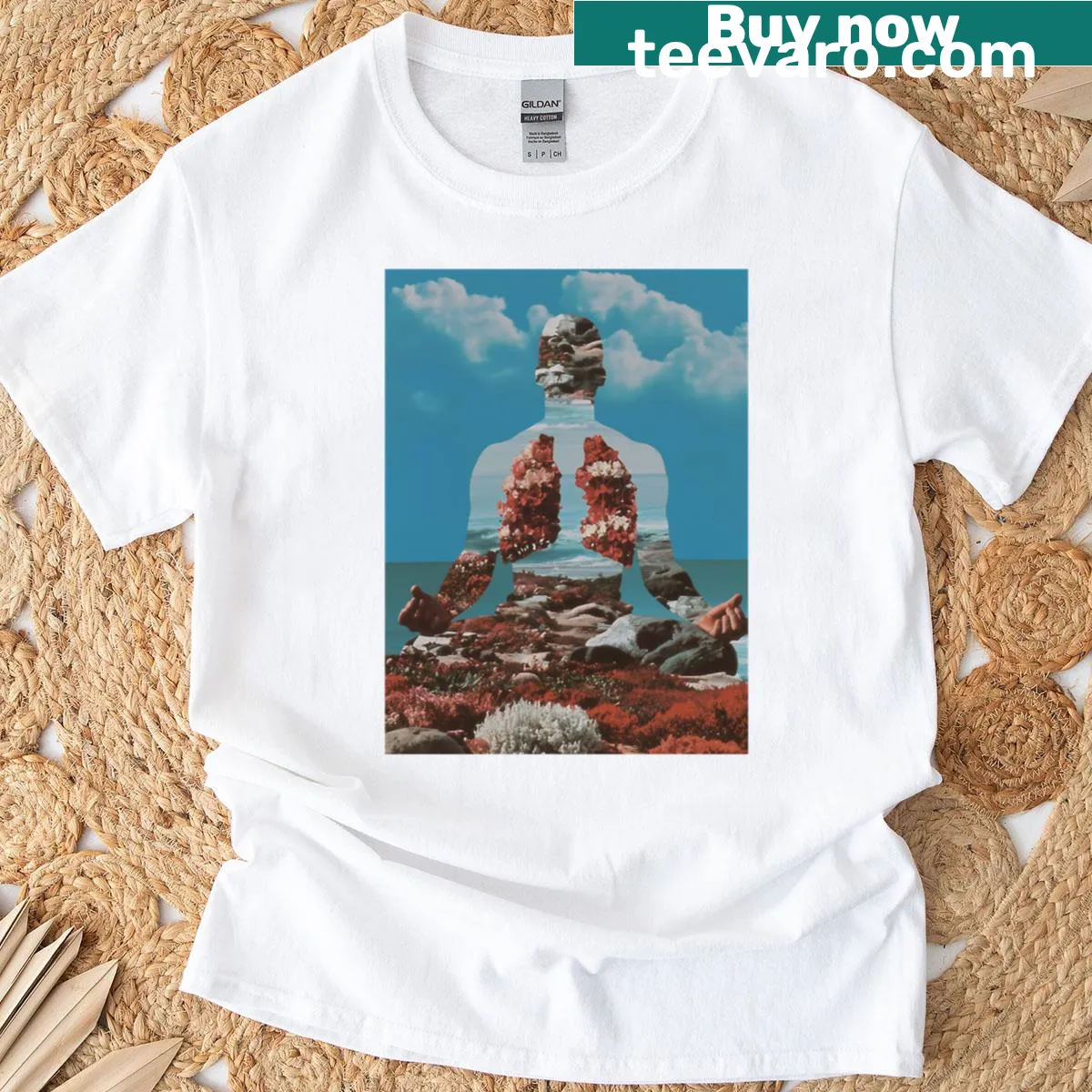 Inspirational t-shirt featuring abstract typography — on a men's t-shirt