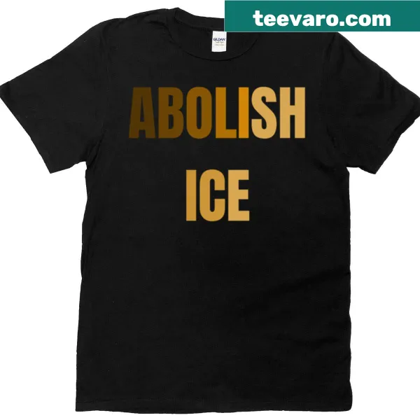 Design stating Abolish Ice End Human Trafficking on a T-shirt