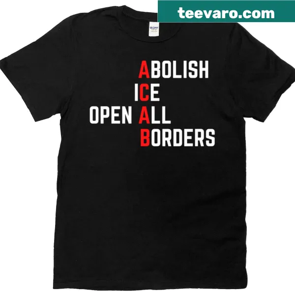 Typography shirt featuring 'ACAB Abolish Ice' text design