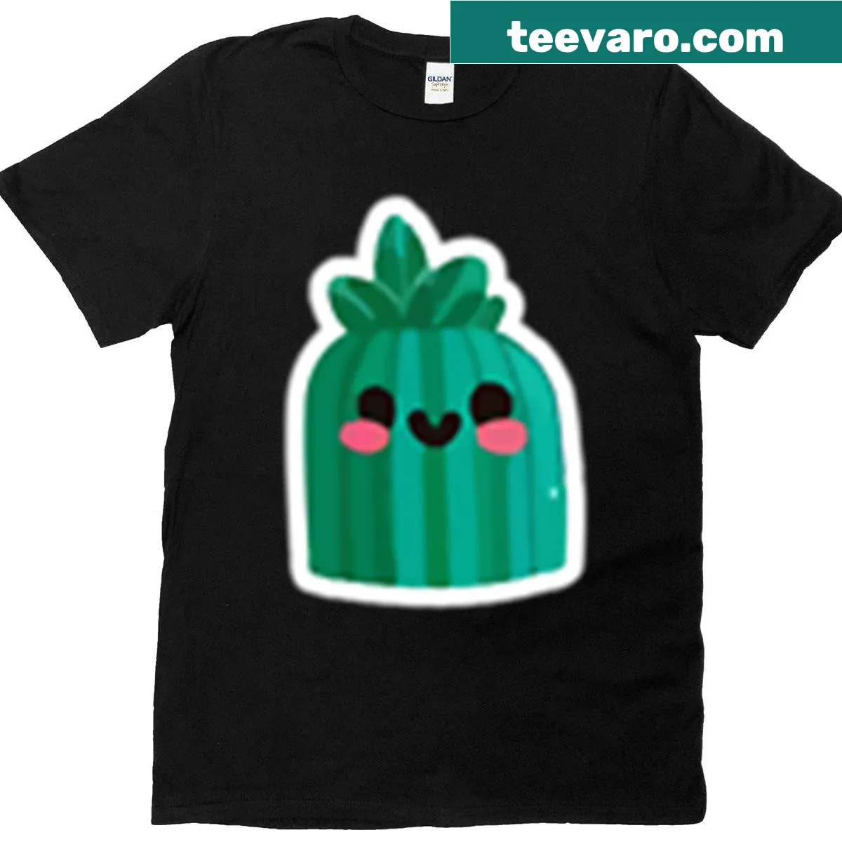 Illustrated cactus design on a T-shirt — on a men's t-shirt