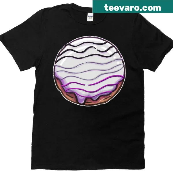 T-shirt with a playful donut illustration celebrating asexual pride