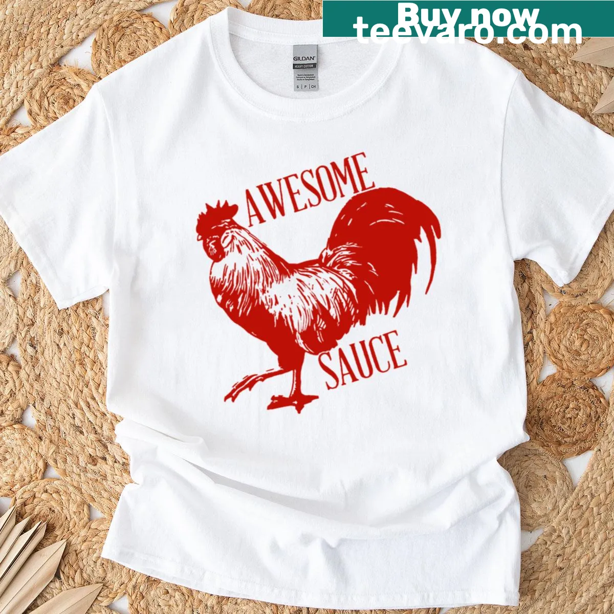 Illustration of a rooster referencing The Accountant 2 on a T-shirt. — on a men's t-shirt