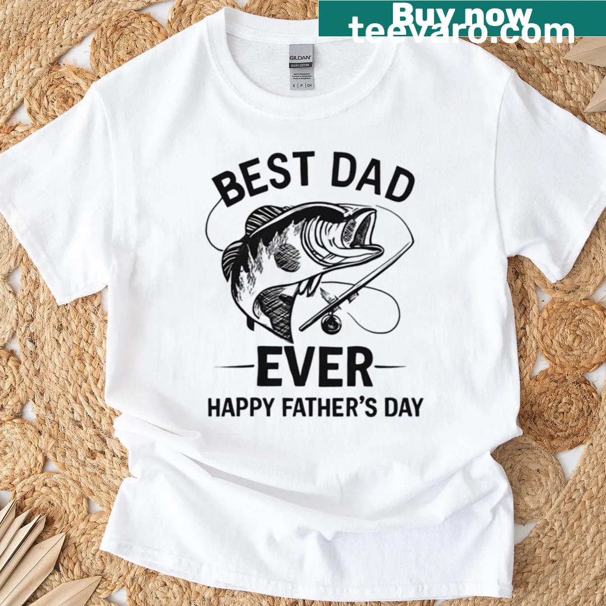 Typography with 'Best Dad Ever' on a T-shirt — on a men's t-shirt