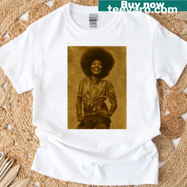 Vintage graphic of Betty Davis on a T-shirt