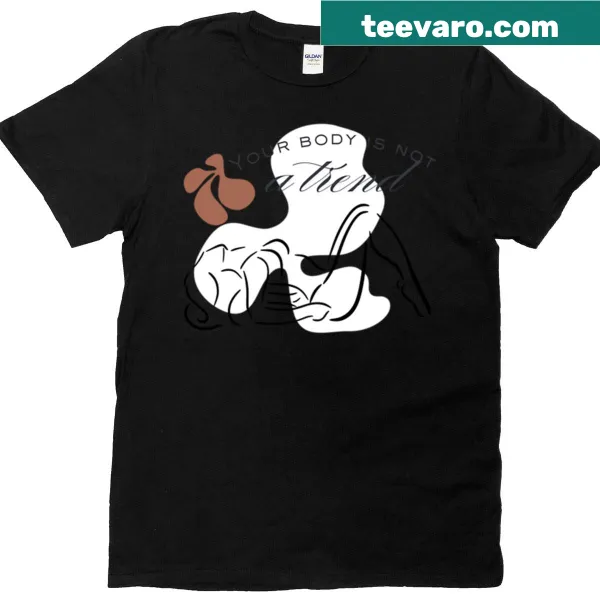Inspirational typography design on a T-shirt advocating body positivity