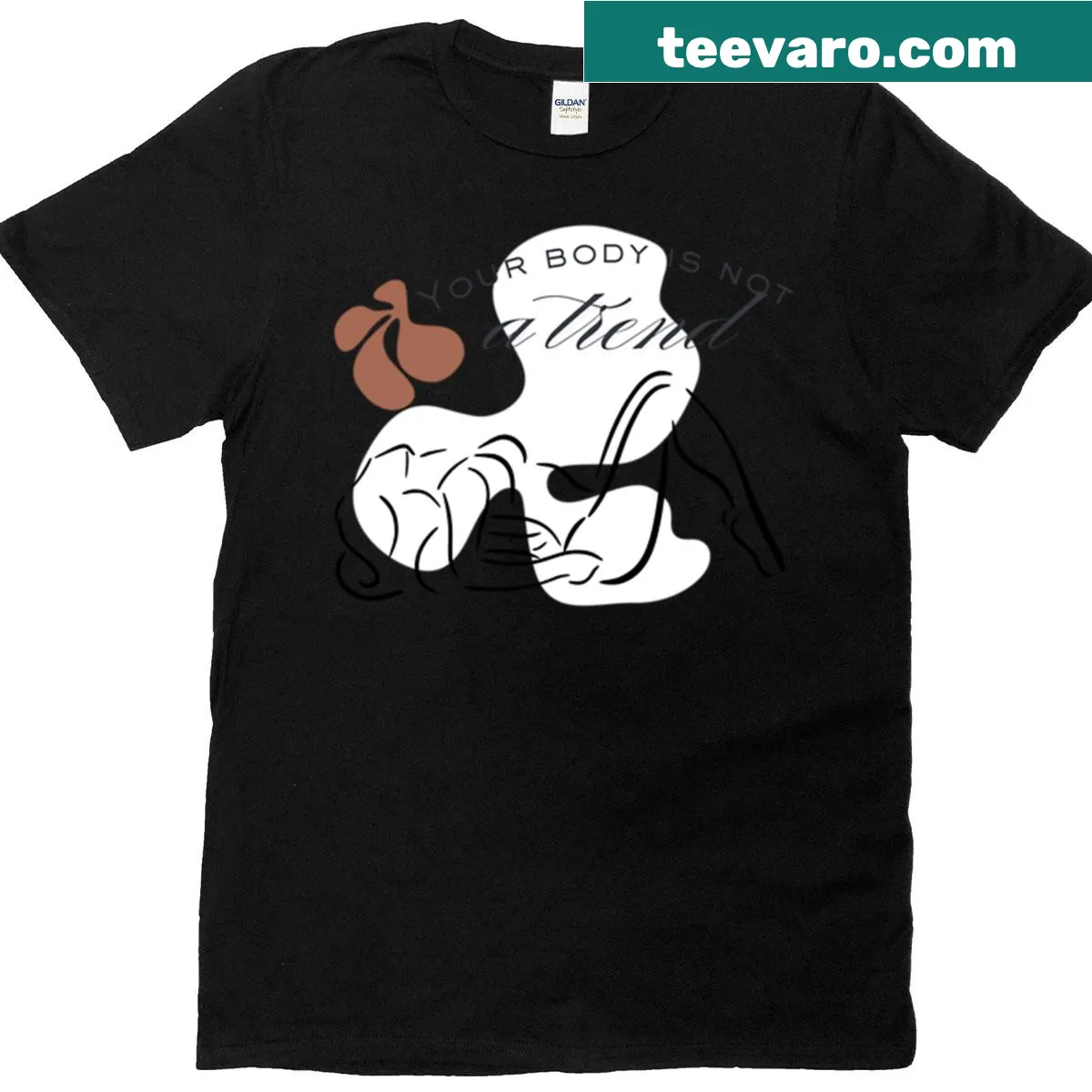 Inspirational typography design on a T-shirt advocating body positivity — on a men's t-shirt