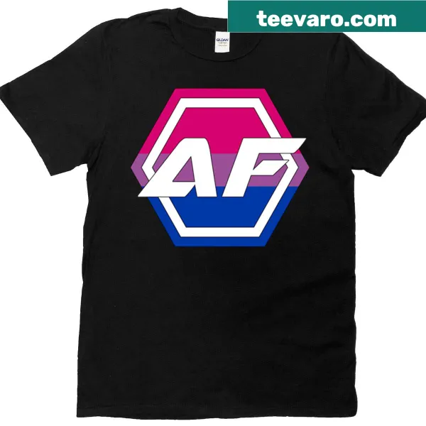 White text design proclaiming Bi Pride on a T-shirt