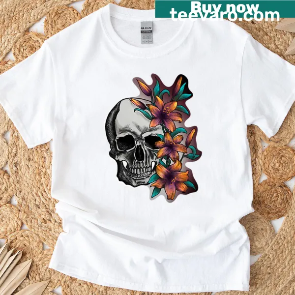 Typography design stating 'Bloom Within The Bones' on a t-shirt