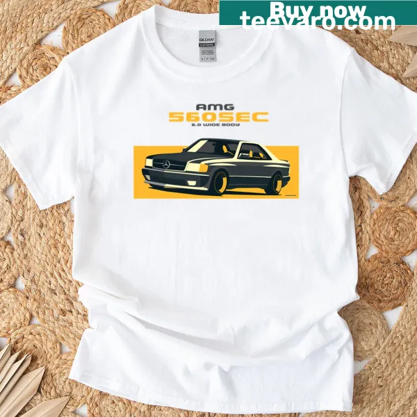 Illustration of a German muscle car on a T-shirt