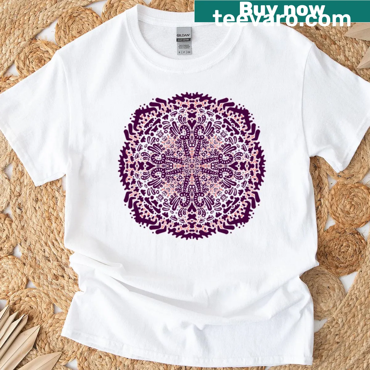 Abstract typography T-shirt featuring the word 'Chiucnahui' — on a men's t-shirt