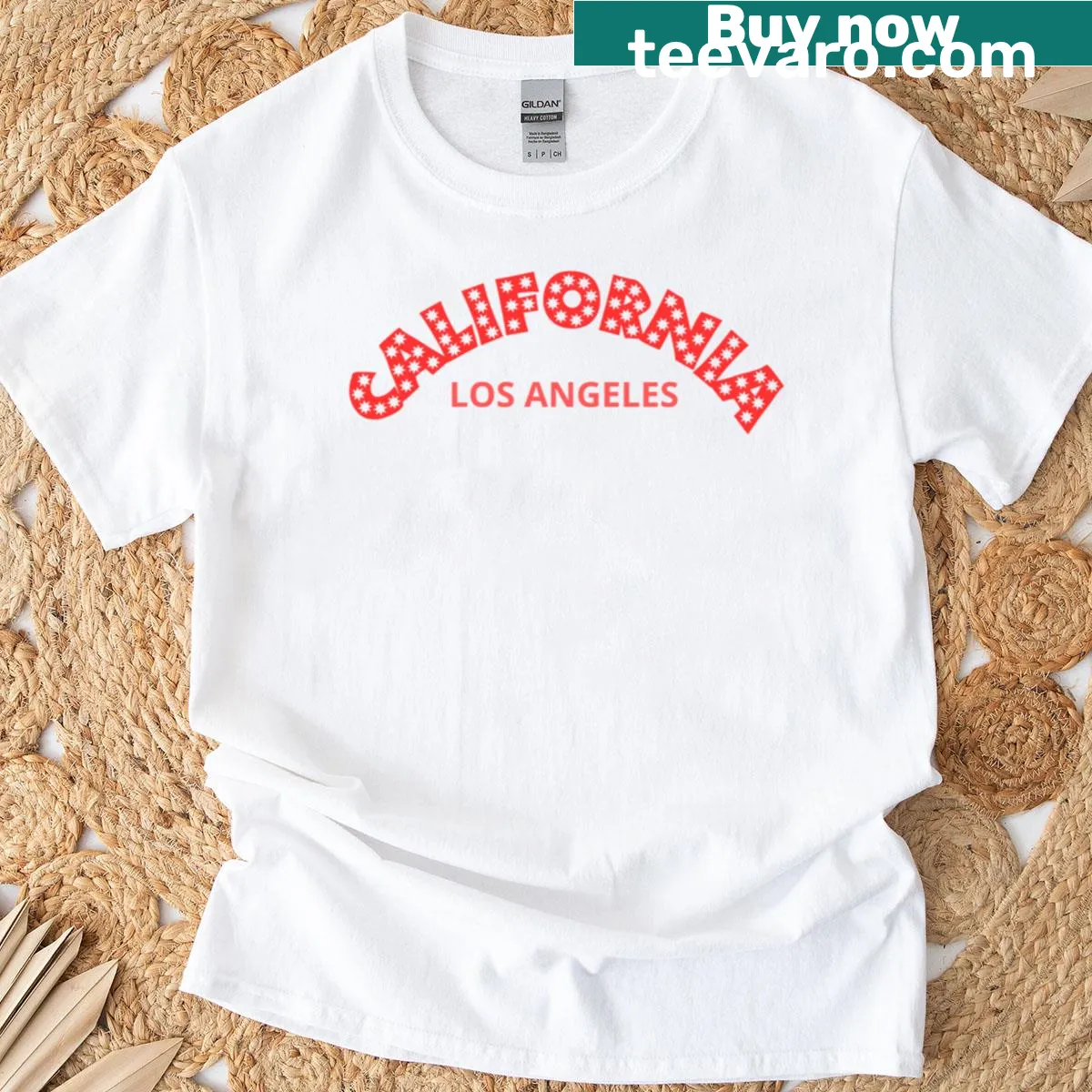 Copie De Copie De Summer Tops T-shirt with California theme — on a men's t-shirt