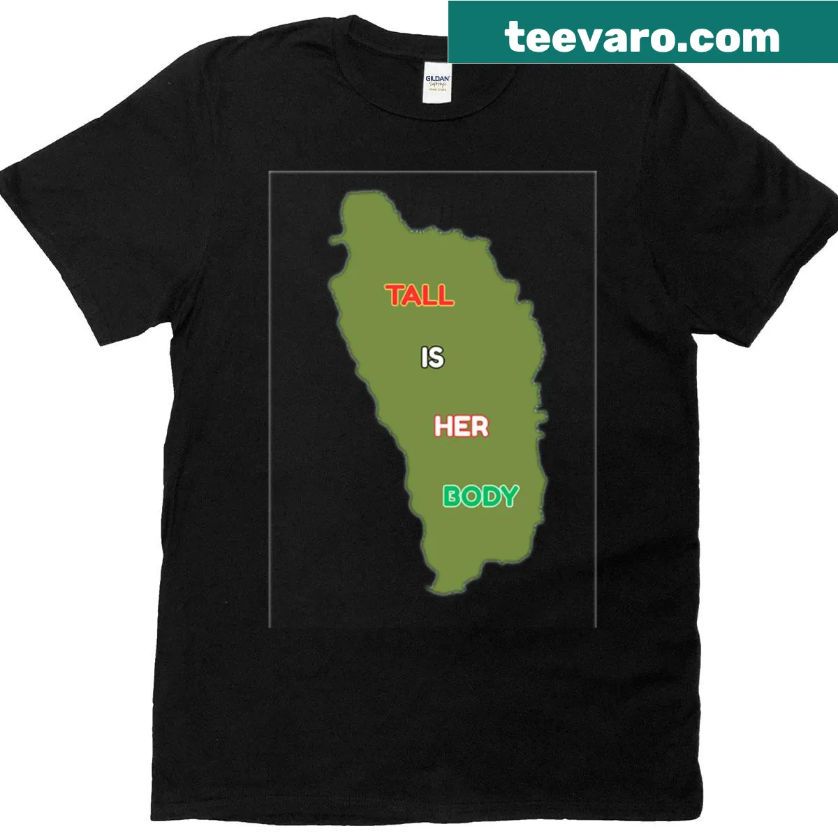 T-shirt featuring a design celebrating the beauty of Dominica — on a men's t-shirt
