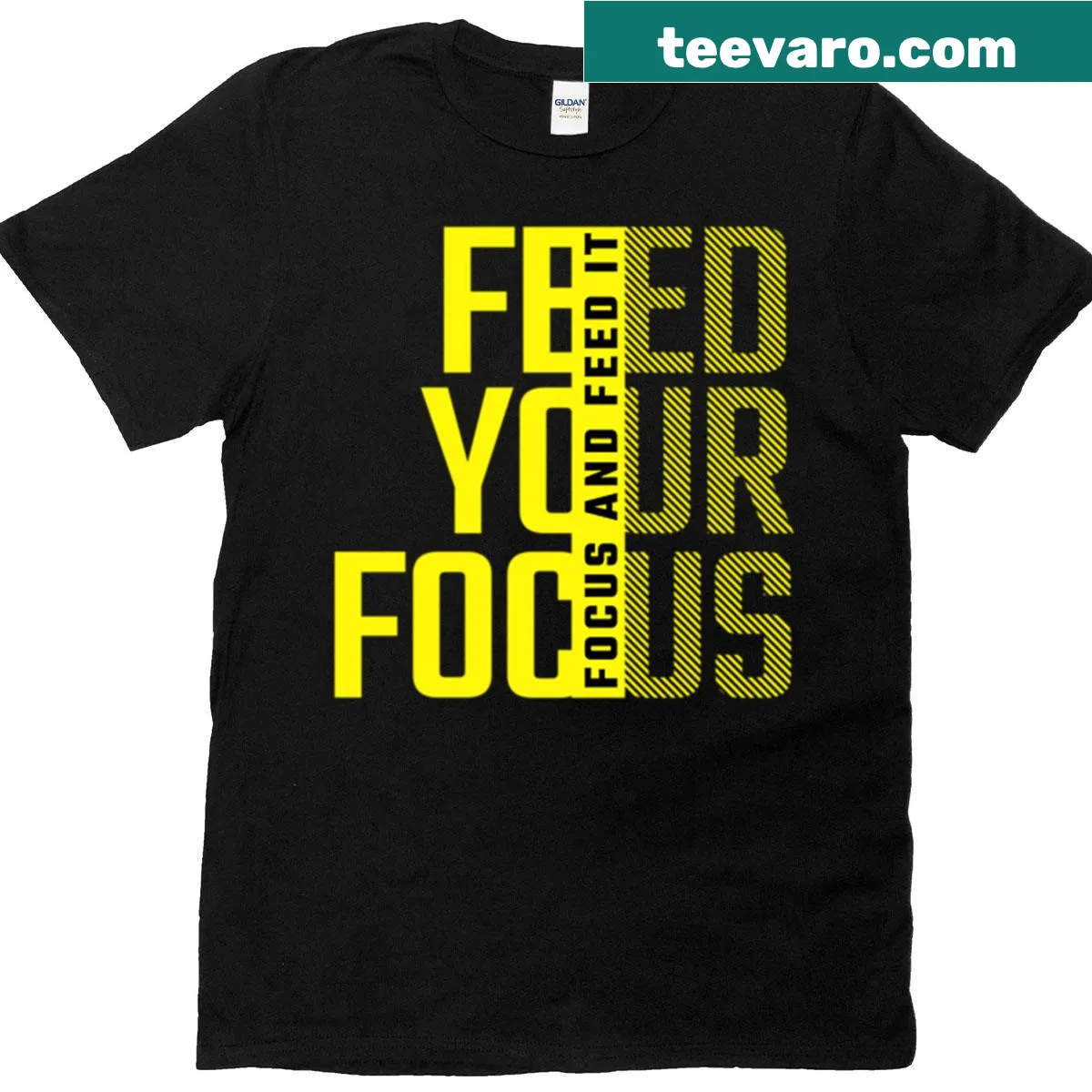 Motivational t-shirt featuring bold typography design — on a men's t-shirt