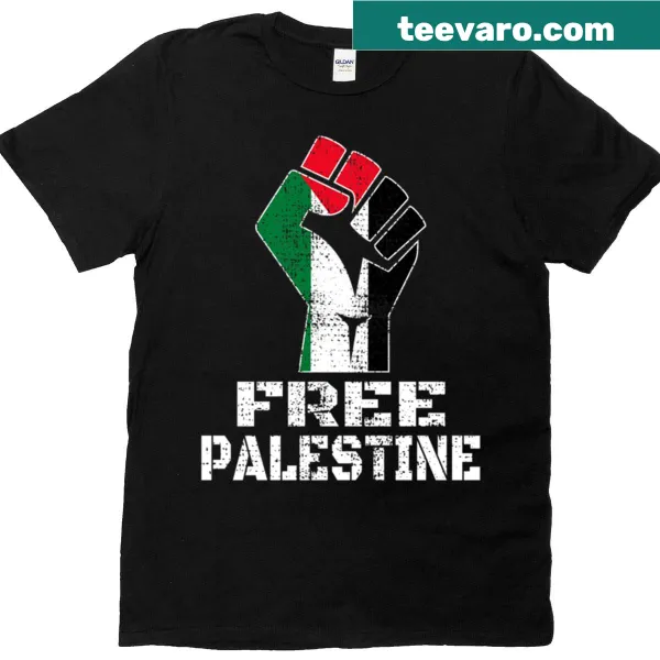 Bold typography T-shirt supporting Palestine with powerful message