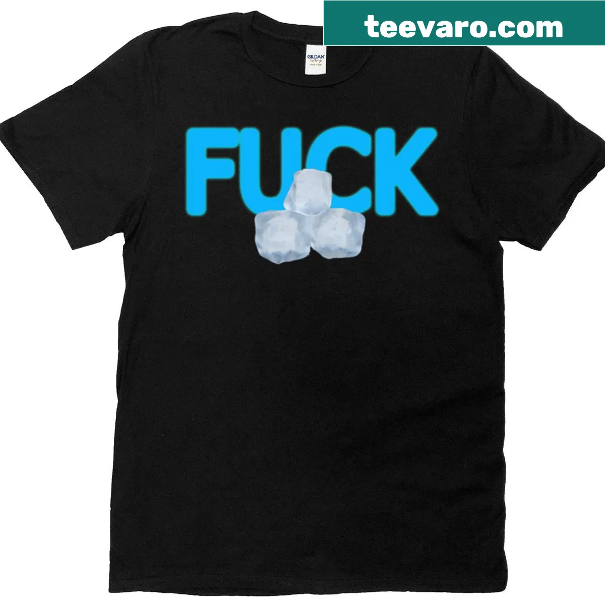 Funny t-shirt with a bold graphic saying 'Fuck Ice' — on a men's t-shirt