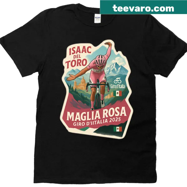 T-shirt featuring the Giro d'Italia Maglia Rosa emblem