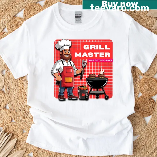 T-shirt featuring text celebrating Grill Master skills for fathers.