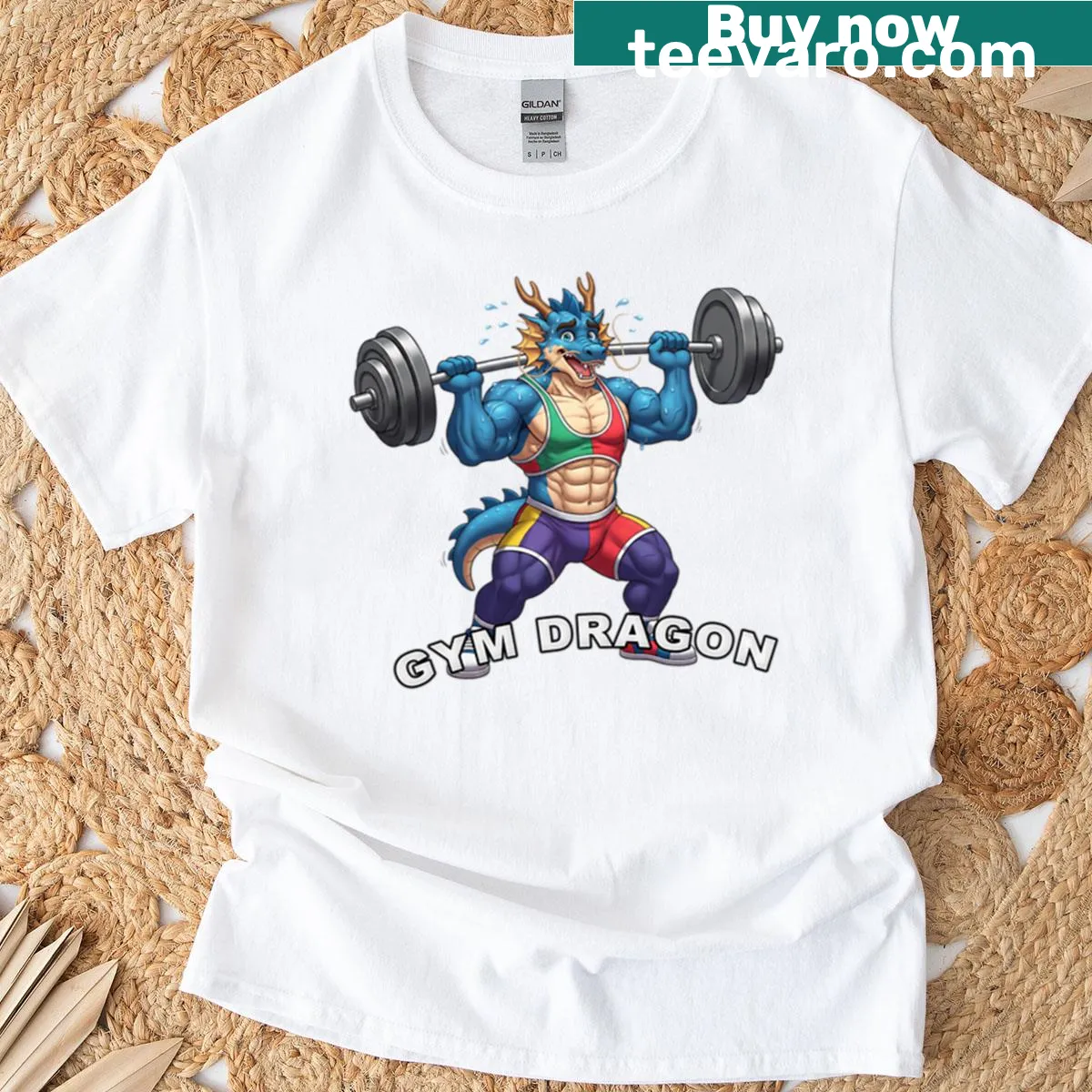 Inspirational graphic t-shirt featuring a dragon boy design — on a men's t-shirt