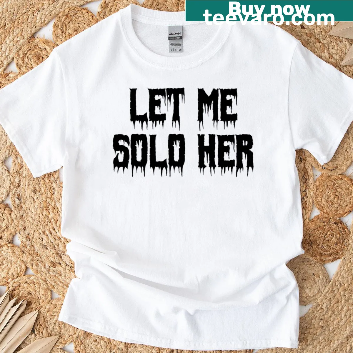 Gaming-themed tee with the phrase 'Let Me Solo Her'. — on a men's t-shirt