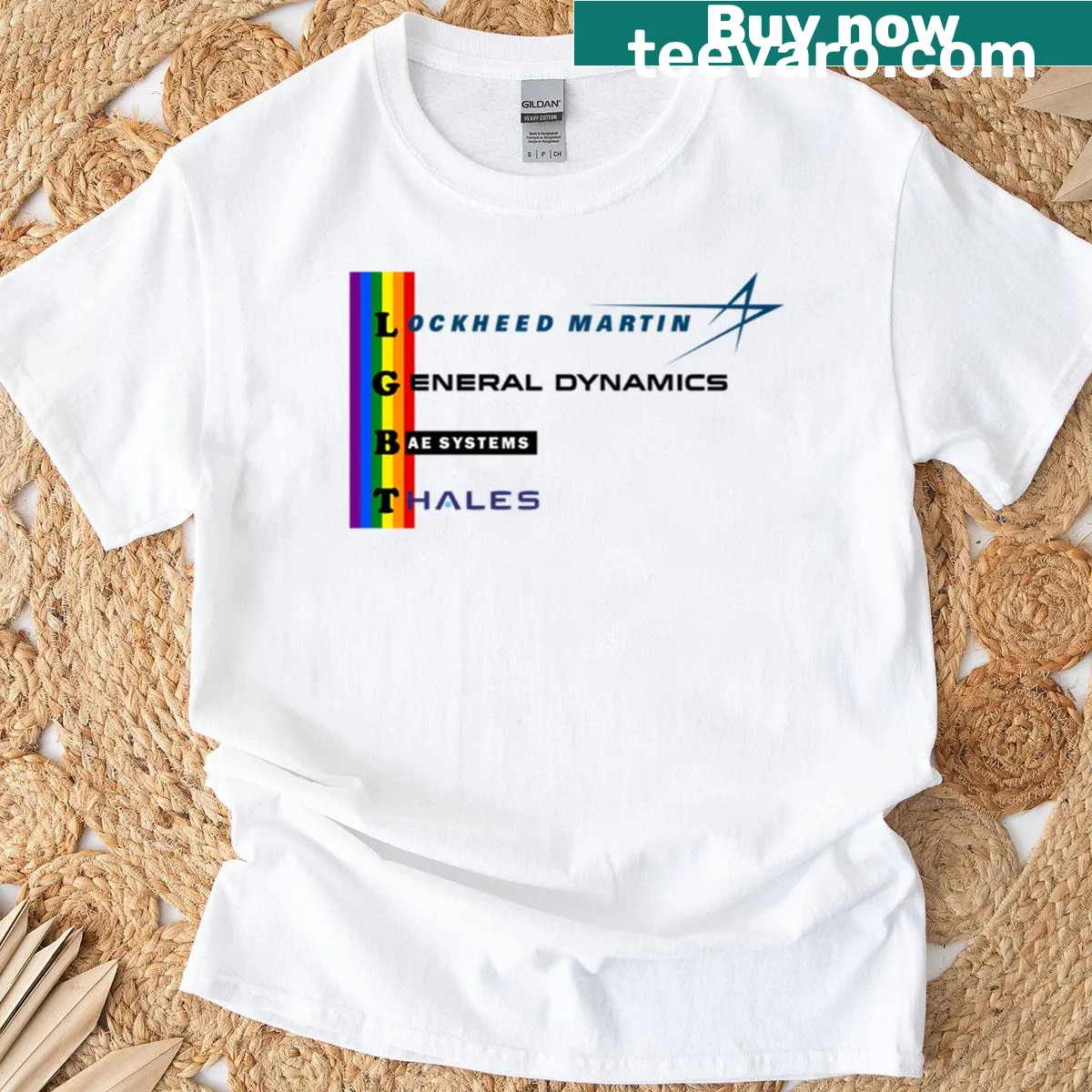 Lockmart-gbt logo T-shirt with a bold, modern design — on a men's t-shirt