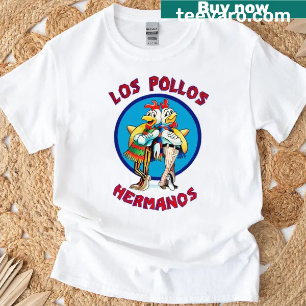 T-shirt featuring Los Pollos Hermanos logo and playful graphics
