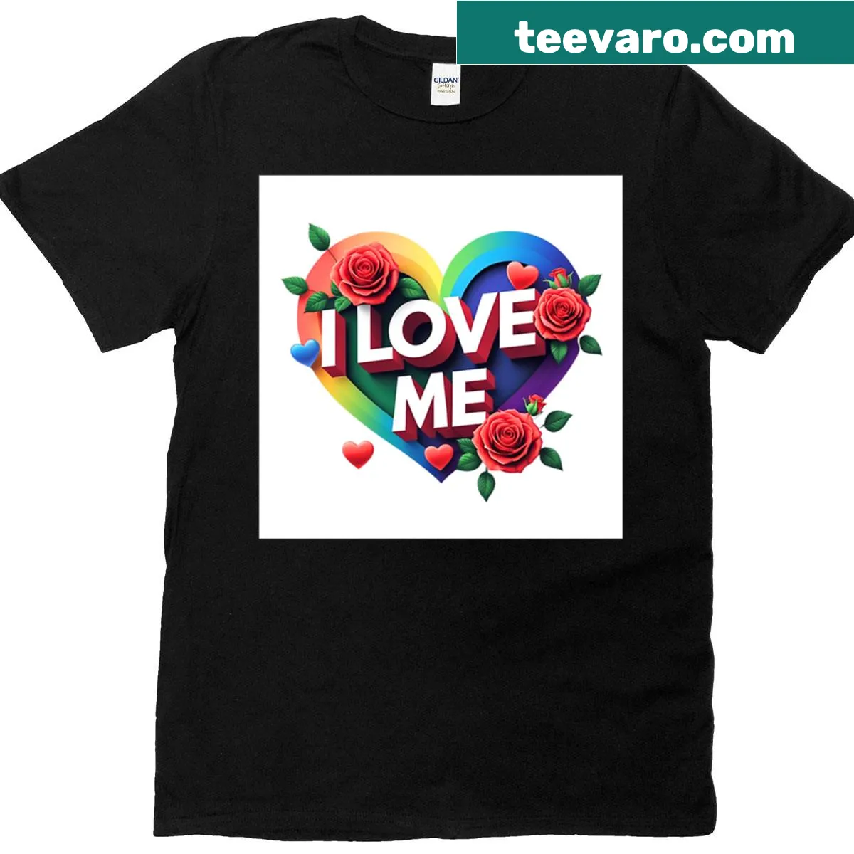 Typography design featuring the word Love on a T-shirt — on a men's t-shirt