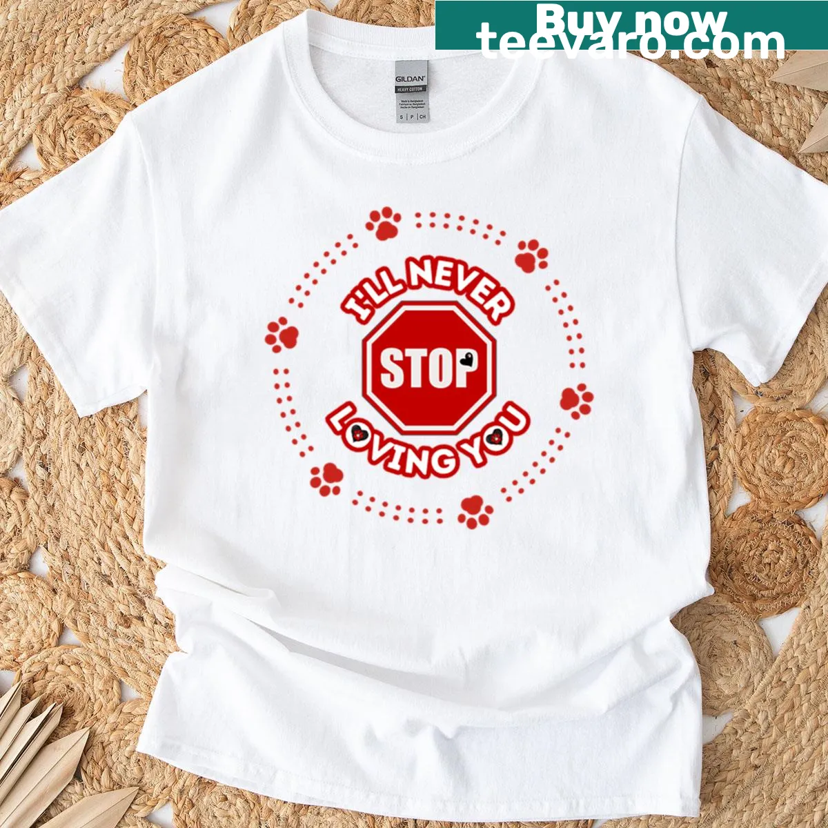 T-shirt with the sentimental phrase 'Love You' in charming typography — on a men's t-shirt