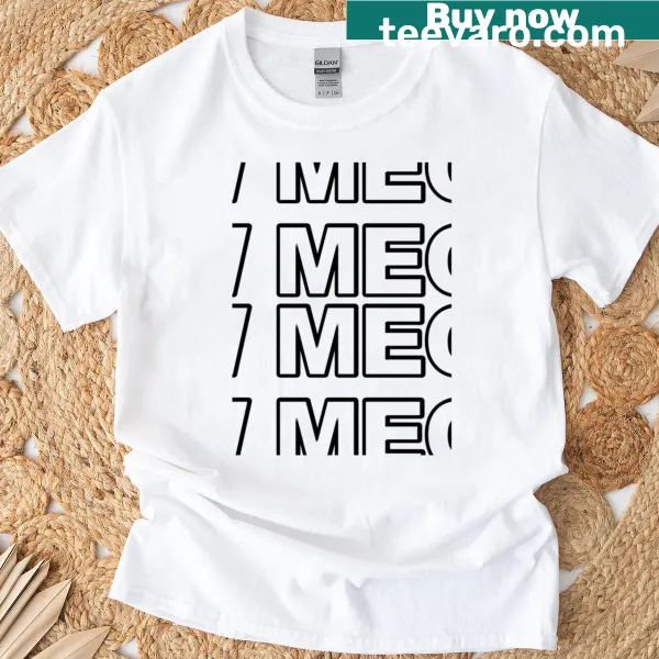 Cute T-shirt with a minimal cat sound pattern representing meows