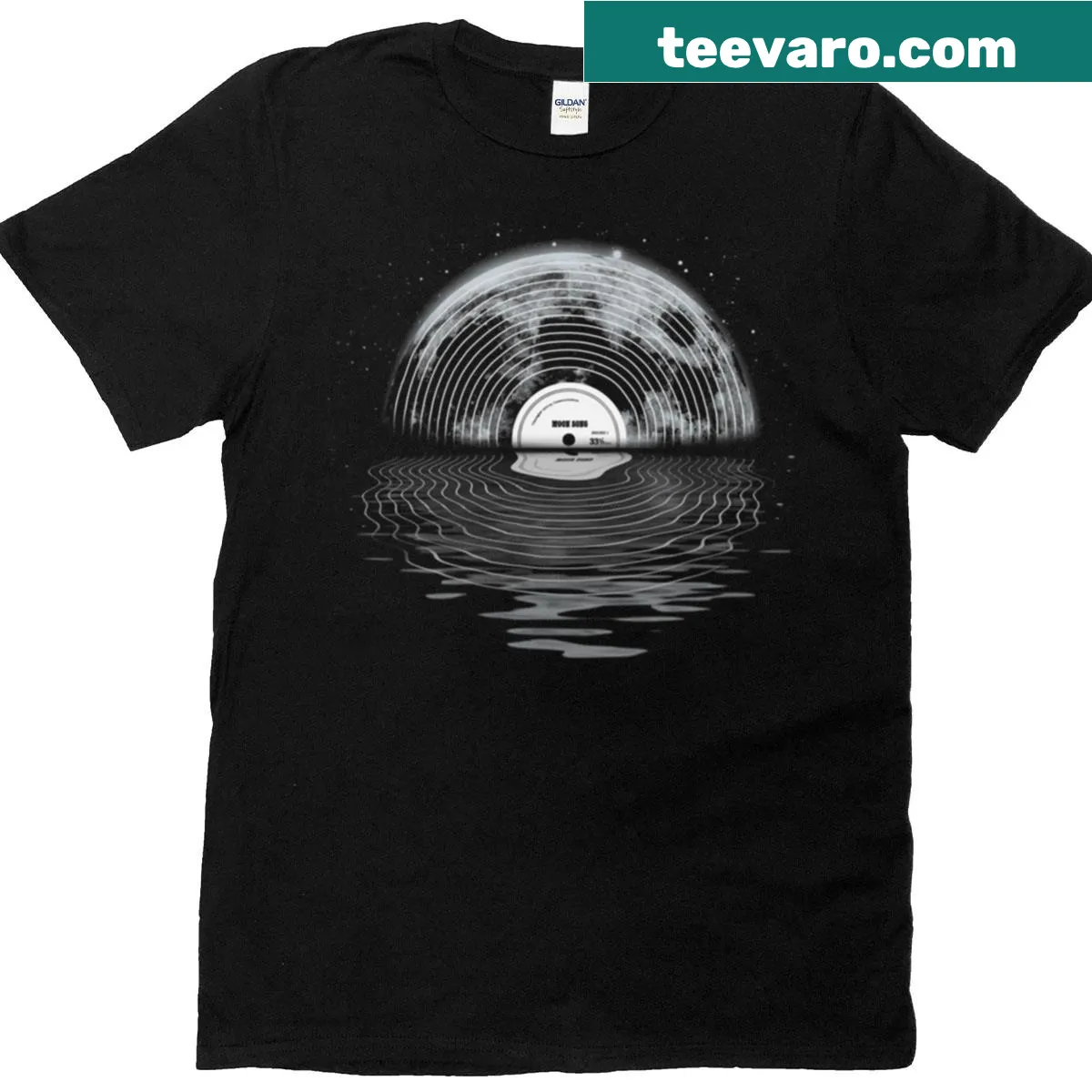 Hand-lettered design inspired by the theme of 'Moon Song' — on a men's t-shirt