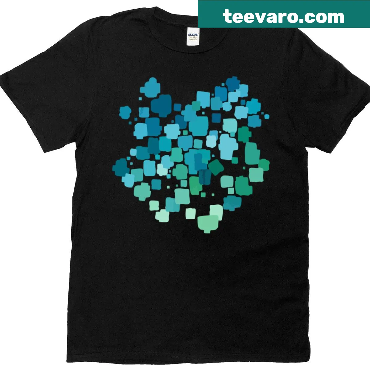 Stylized mosaic cross design on a T-shirt — on a men's t-shirt