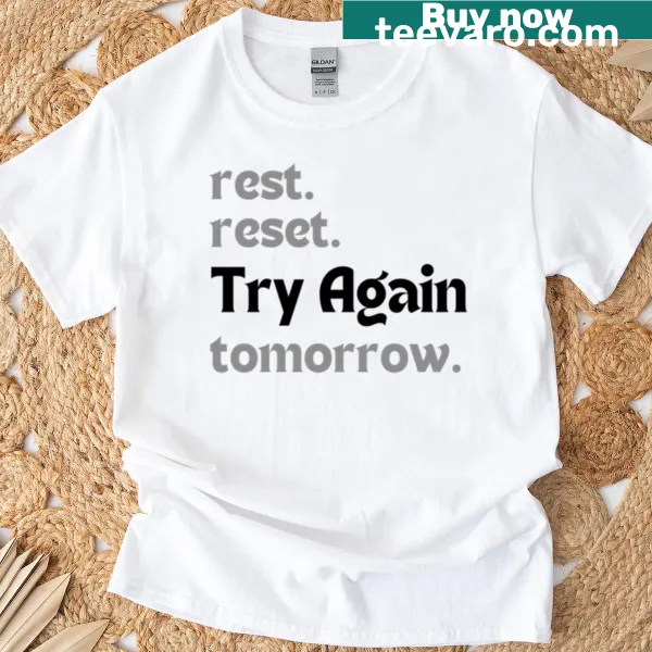 Minimalist T-shirt with a motivational quote on self-care
