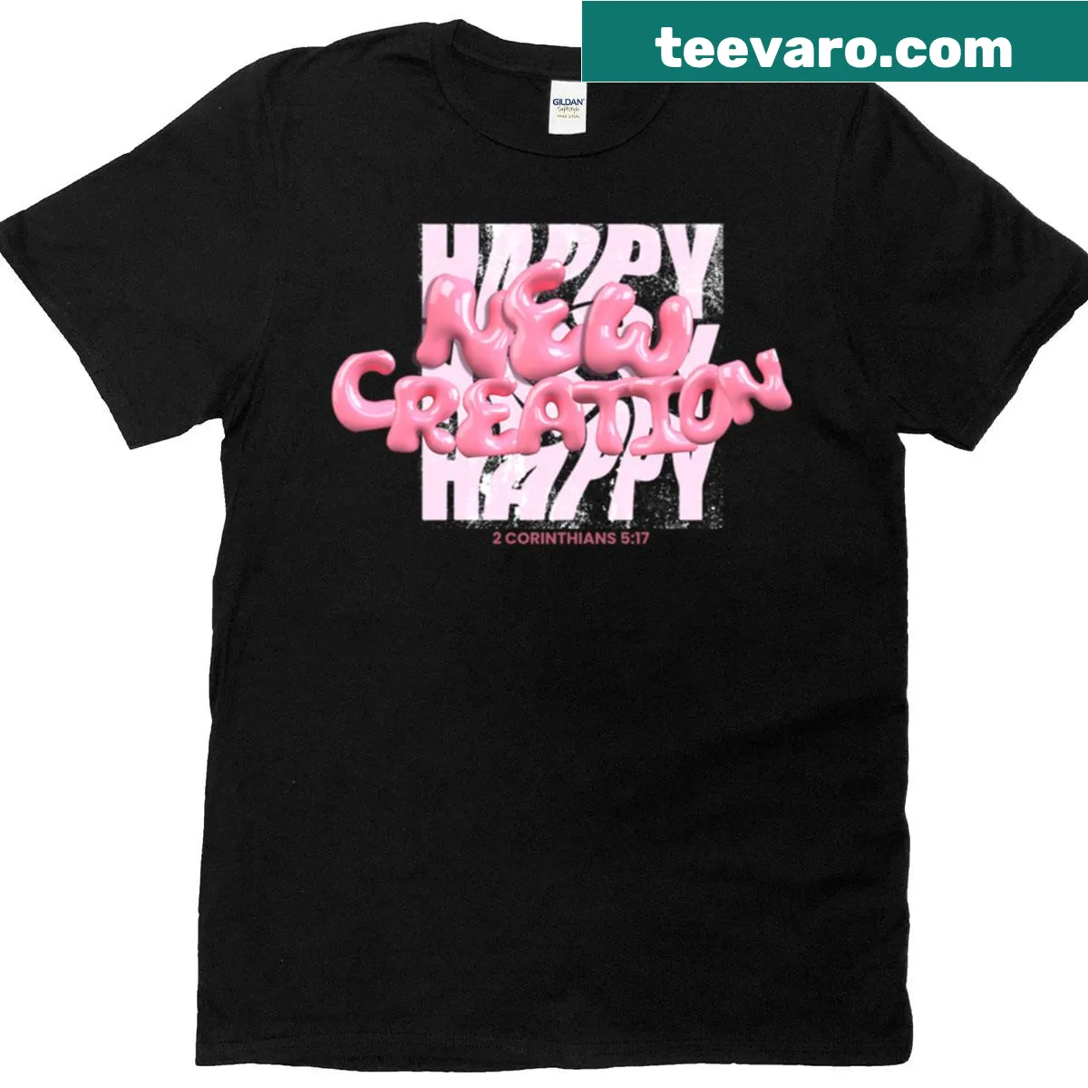 Inspirational Christian-themed text design on a T-shirt — on a men's t-shirt