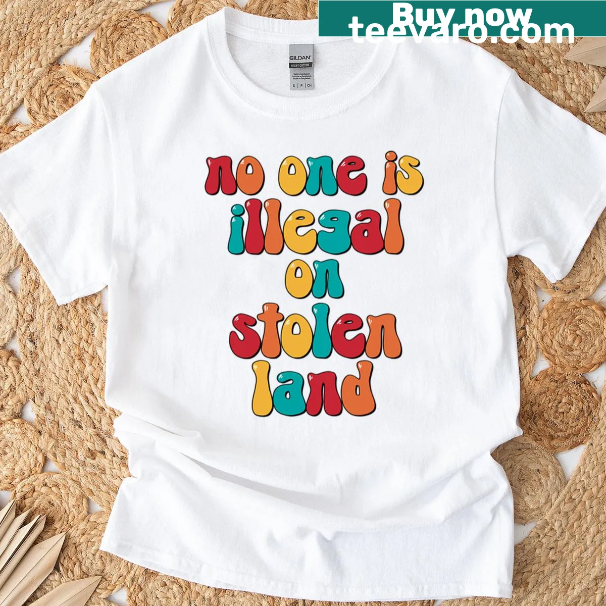 T-shirt with a strong message advocating for social justice. — on a men's t-shirt