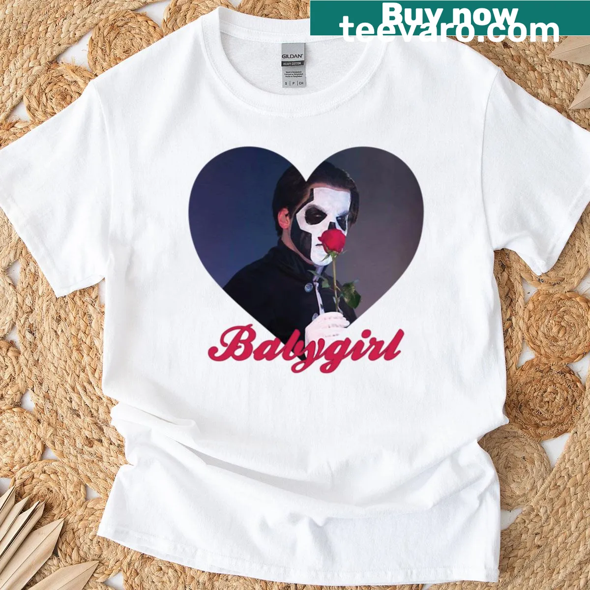 T-shirt with 'Papa III Babygirl' text design — on a men's t-shirt