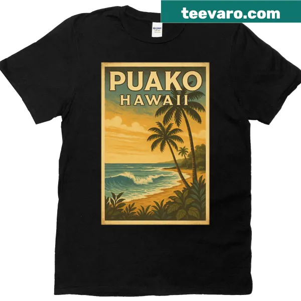 T-shirt featuring a design inspired by Puako, Hawaii