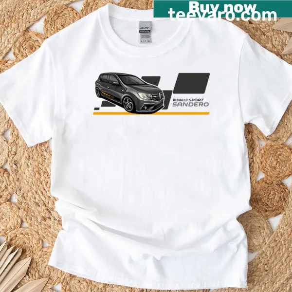 Illustration of Renault Sandero Sport on T-shirt