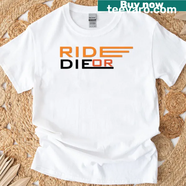 Bold racing typography on a casual t-shirt