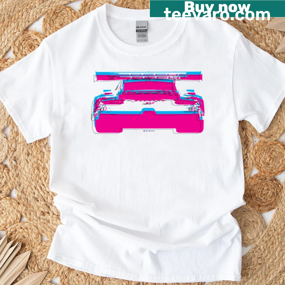 Unique hand-lettered automotive graphic t-shirt — on a men's t-shirt