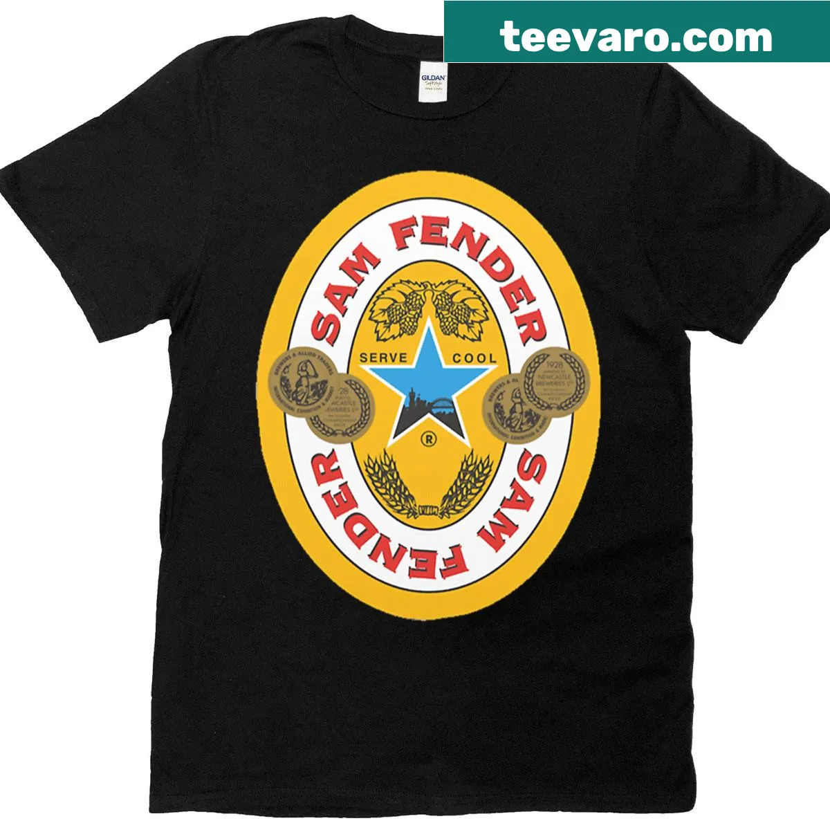 Stylish Sam Fender graphic t-shirt with unique typography — on a men's t-shirt