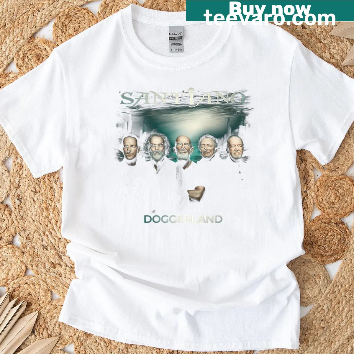 Illustration of Santiano band on t-shirt — on a men's t-shirt
