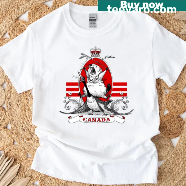Humorous illustration of a screaming beaver on a t-shirt
