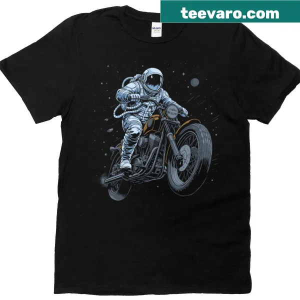 Illustration of a cosmic space rider on a t-shirt